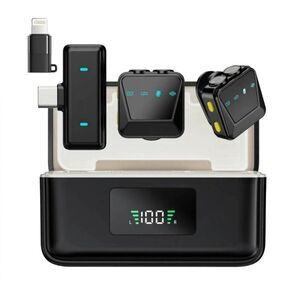 HITOZEN Wireless Lavalier Microphone for Smart Phones, Intelligent Noise Cancell